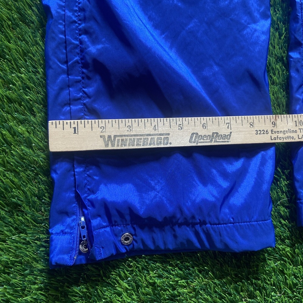 Vintage Adidas Blue Trefoil Leaf Logo Basketball Track Pants Sweat Sz Large - Picture 15 of 16